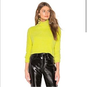 Lovers and Friends Geneva Chenille Sweater in Lime